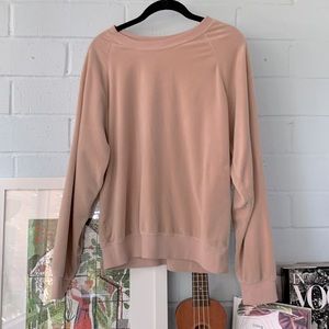 Velvet Blush Rose Crewneck